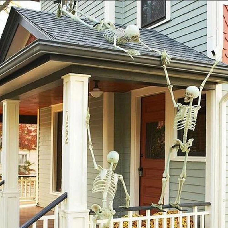 Spooky Skeleton: Movable Skull and Bones Halloween Prop for a Terrifying Display