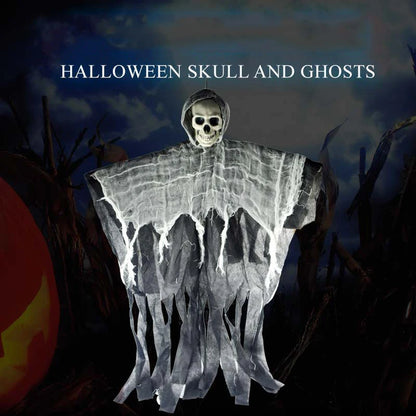 Haunted Spirits: Hanging Ghost & Skeleton Halloween Decor for a Chilling Party