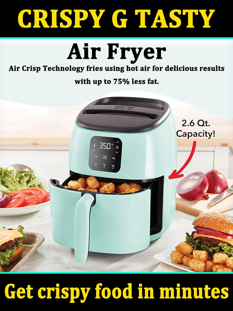 Compact Ceramic Air Fryer with Digital Control for Healthier Meals