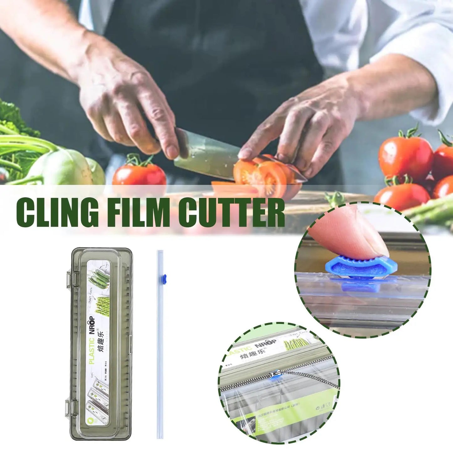 Sharp Foil Cutter for Effortless Food Wrapping and Organising