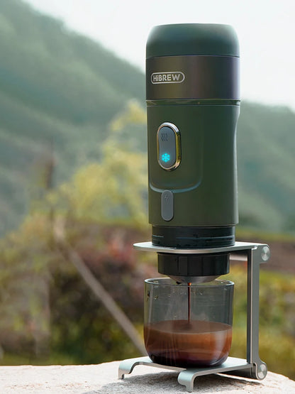 Nomadic Brew: HiBREW Wireless Espresso Machine for On-the-Go Coffee Adventures