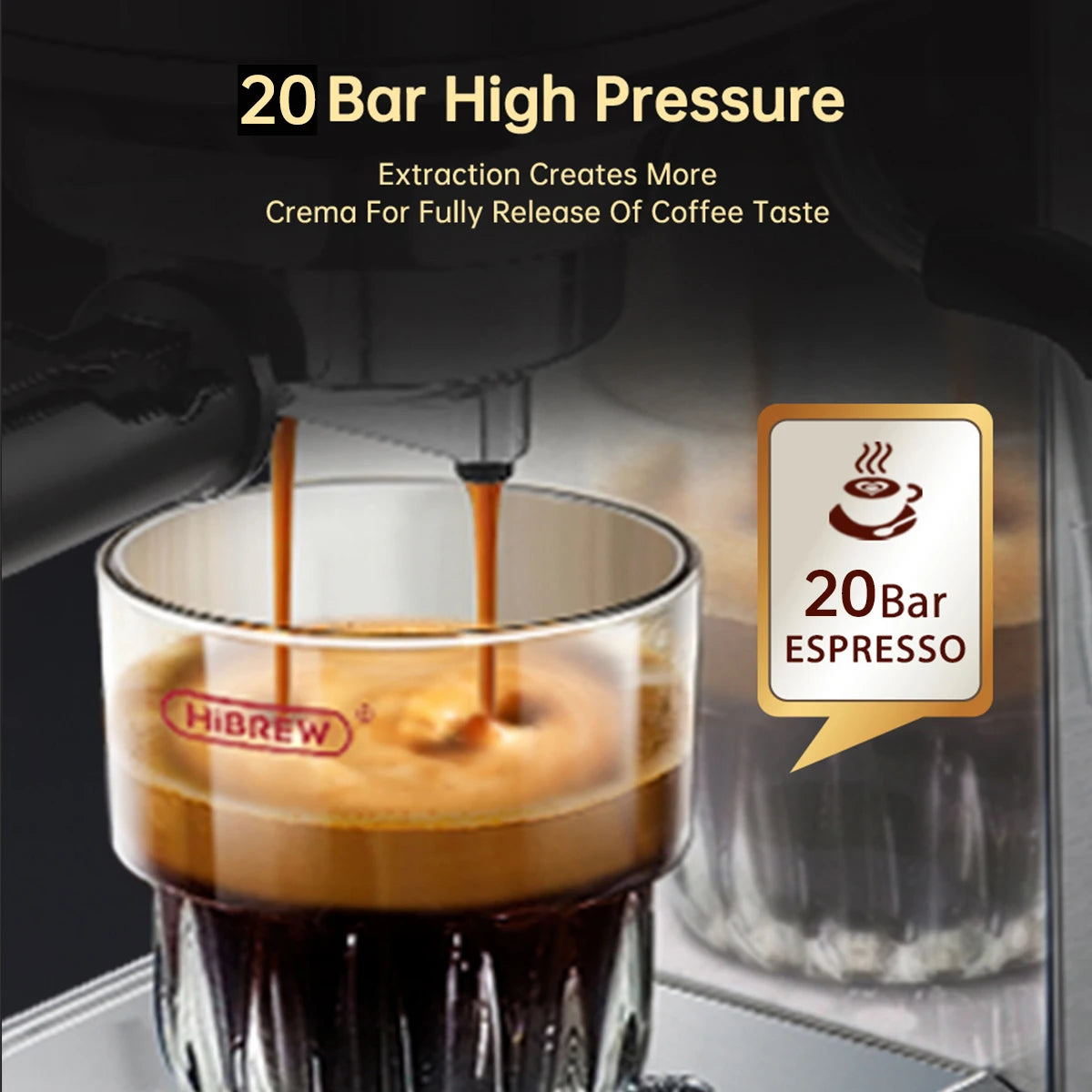 Espresso Elegance: HiBREW Super Slim Coffee Maker for Pods & Ground Coffee