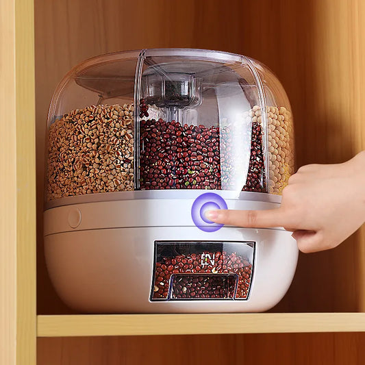 EasyServe Rice Keeper: 360° Rotating Food Container for Freshness and Convenience