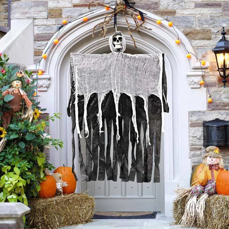 Haunted Spirits: Hanging Ghost & Skeleton Halloween Decor for a Chilling Party