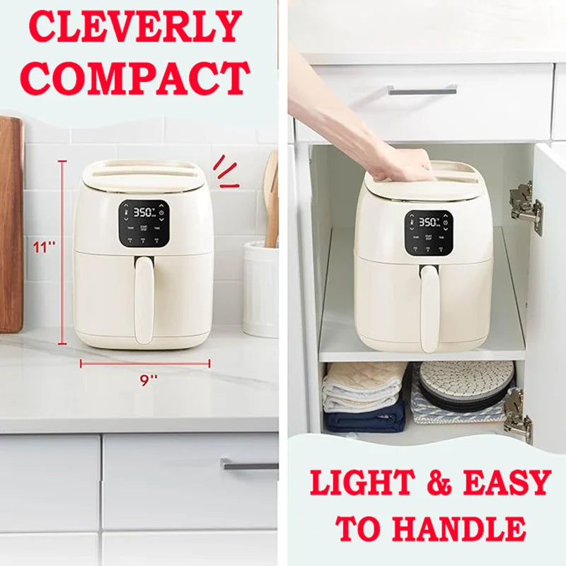 Compact Ceramic Air Fryer with Digital Control for Healthier Meals