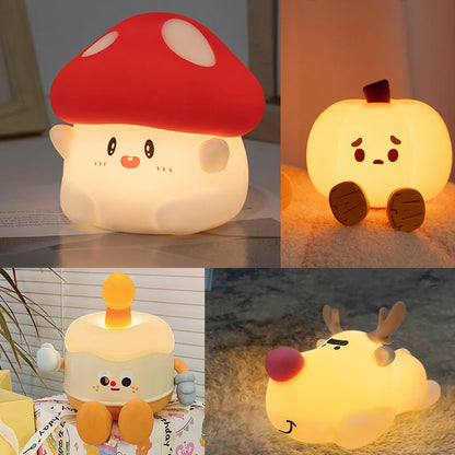 Enchanted Glow: USB Rechargeable Mushroom Night Light