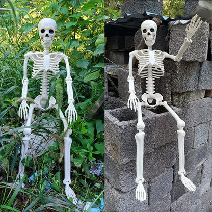 Spooky Skeleton: Movable Skull and Bones Halloween Prop for a Terrifying Display