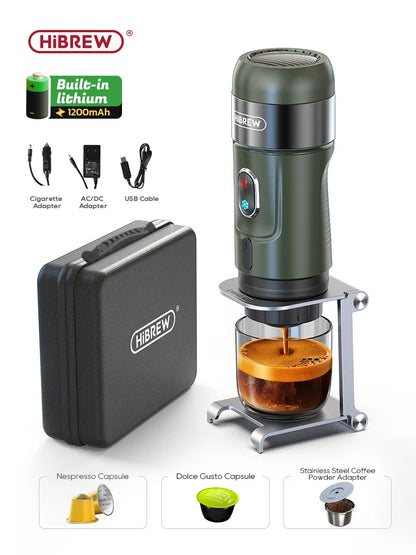 Nomadic Brew: HiBREW Wireless Espresso Machine for On-the-Go Coffee Adventures