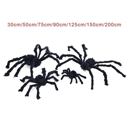 Giant Terror Spider: Black Halloween Prop for Indoor & Outdoor Haunted Decor