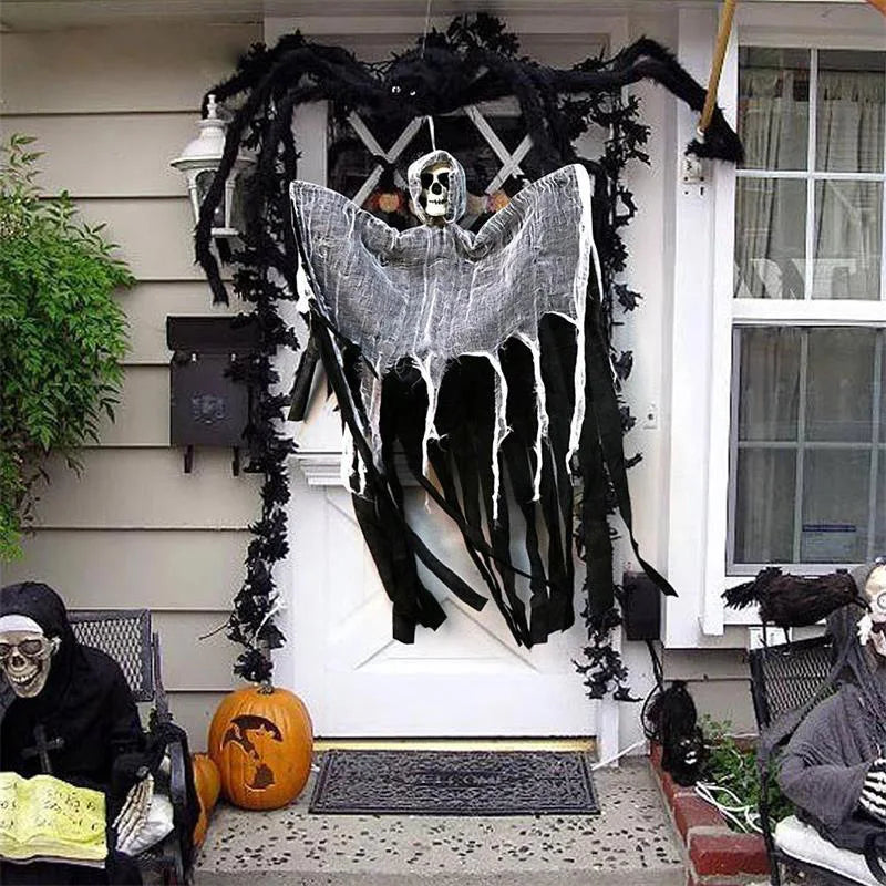 Haunted Spirits: Hanging Ghost & Skeleton Halloween Decor for a Chilling Party