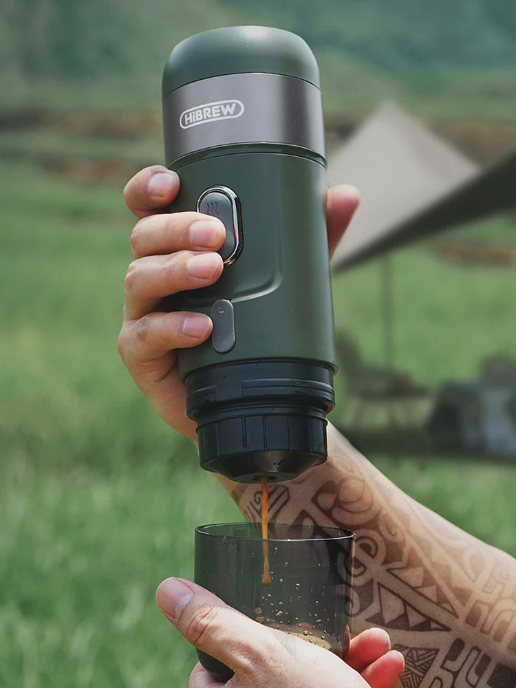 Nomadic Brew: HiBREW Wireless Espresso Machine for On-the-Go Coffee Adventures