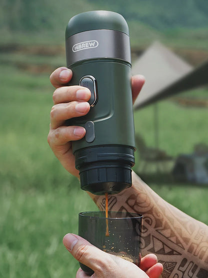 Nomadic Brew: HiBREW Wireless Espresso Machine for On-the-Go Coffee Adventures