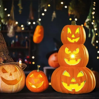 Eerie Illumination: Ghost Face Pumpkin Light for Enchanting Halloween Celebrations