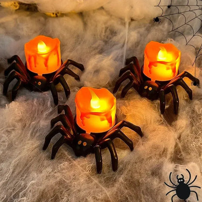 SpiderLight: Creepy Crawly LED Candle for Perfect Halloween Decor