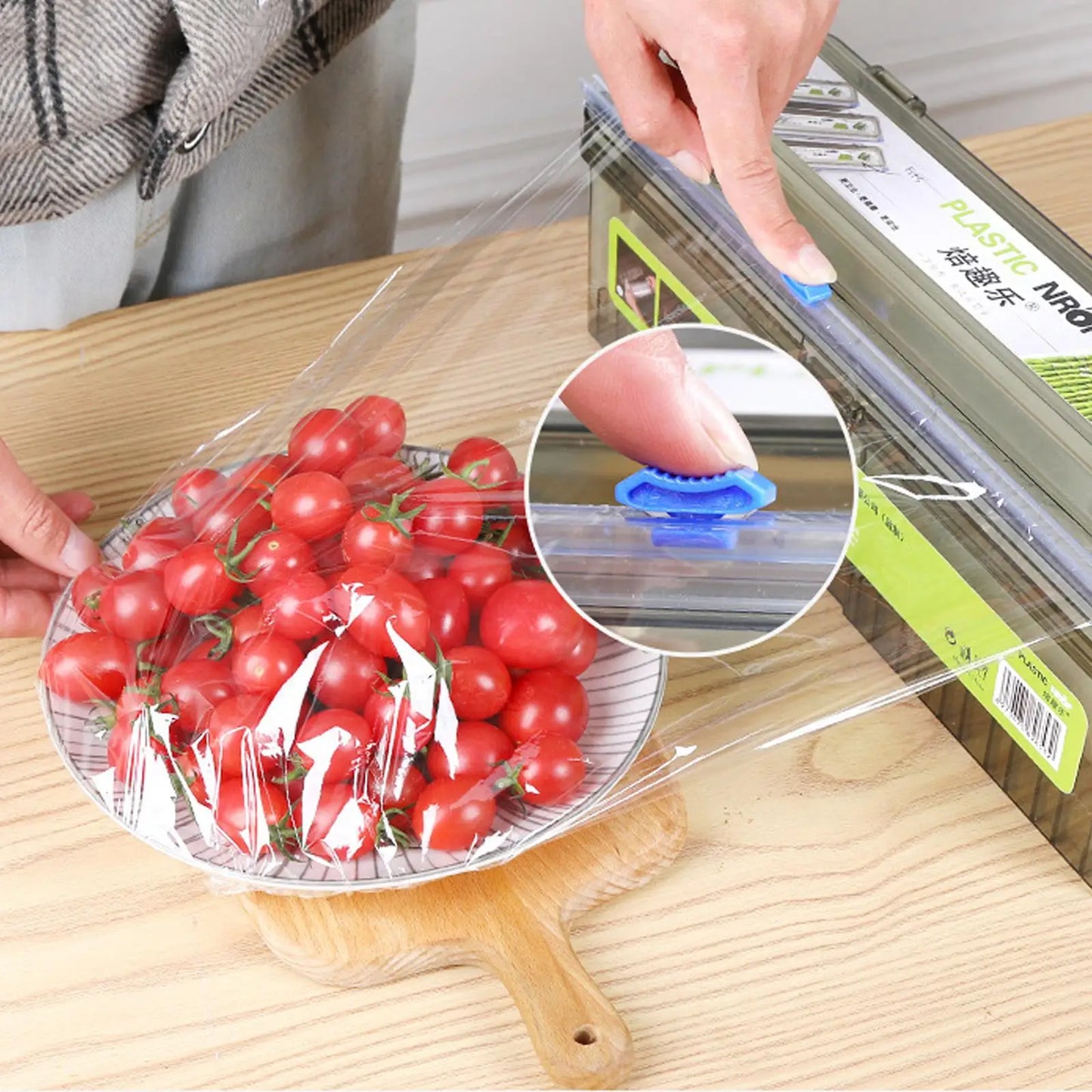 Sharp Foil Cutter for Effortless Food Wrapping and Organising