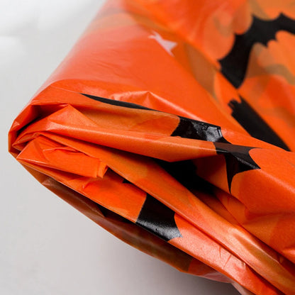 Spooky Feast: Halloween Tablecloth with Pumpkins, Bats & Spider Webs