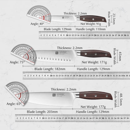 Elite Knives: 7-Piece Professional German Steel Knife Set