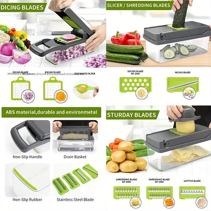 PrepPerfect 16-in-1 Chopping Tool: Your All-in-One Solution for Quick and Easy Vegetable Preparation