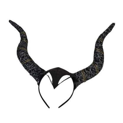 Black Demon Horns Headpiece for Halloween and Cosplay